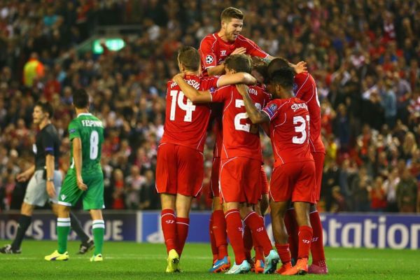 The players celebrate the winner  (LiverpoolFC.com)